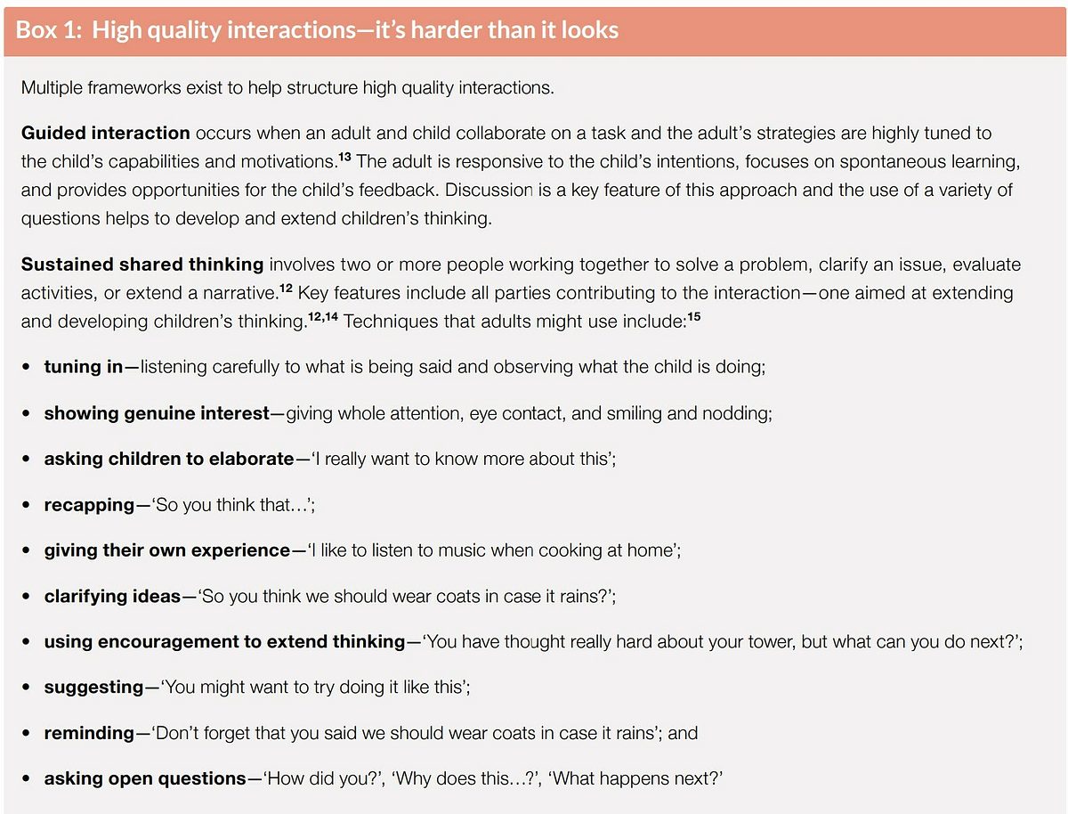 High Qulaity Talk EYFS