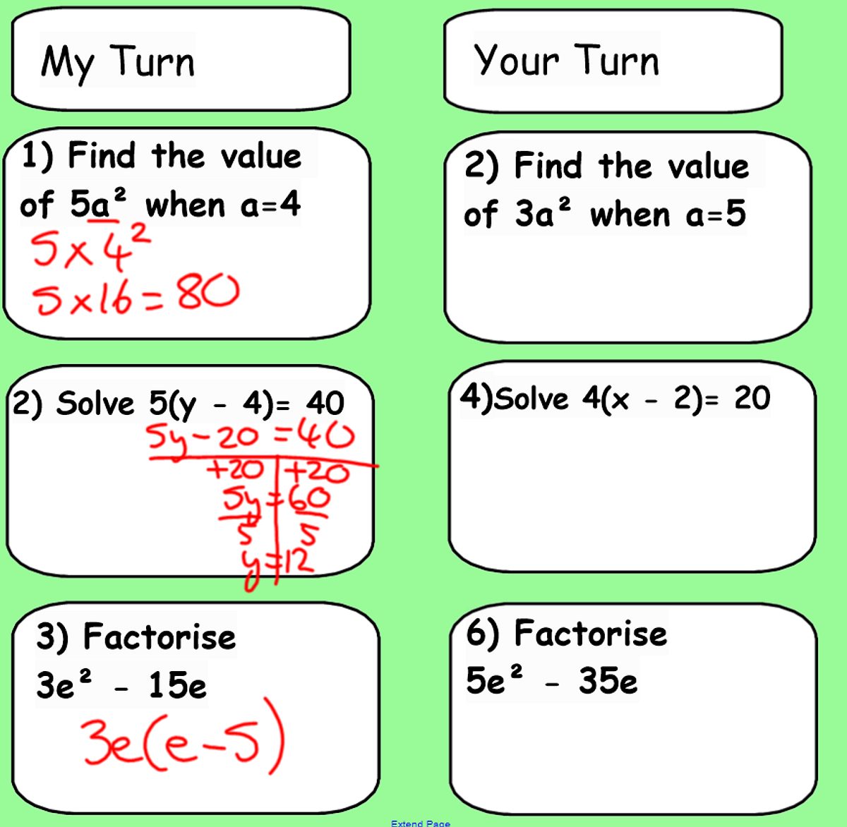 My turn your turn