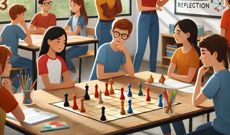 Children playing chess