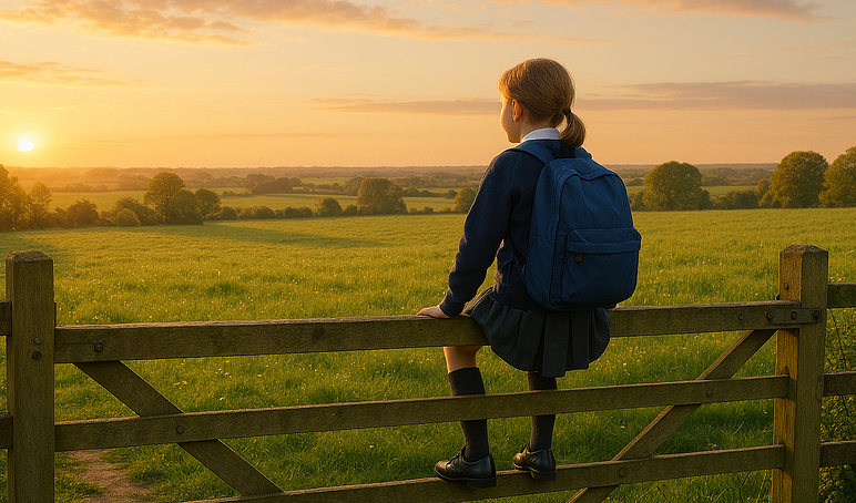 Child on fence