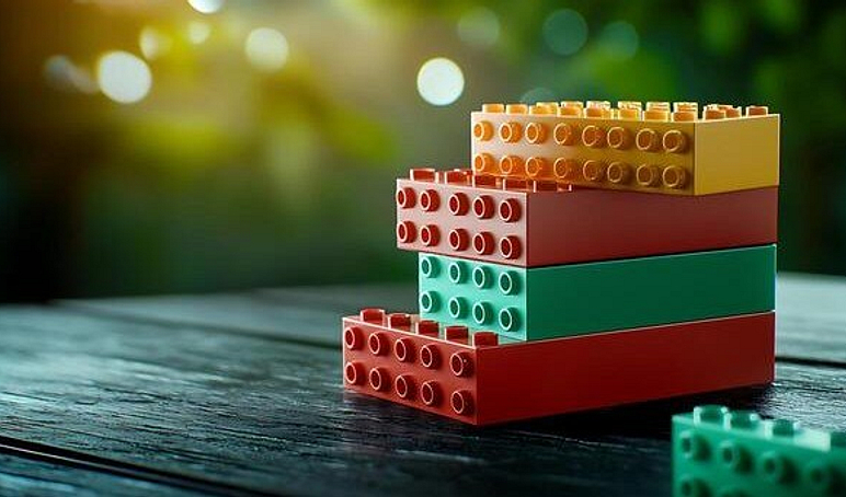 Coulourful building blocks