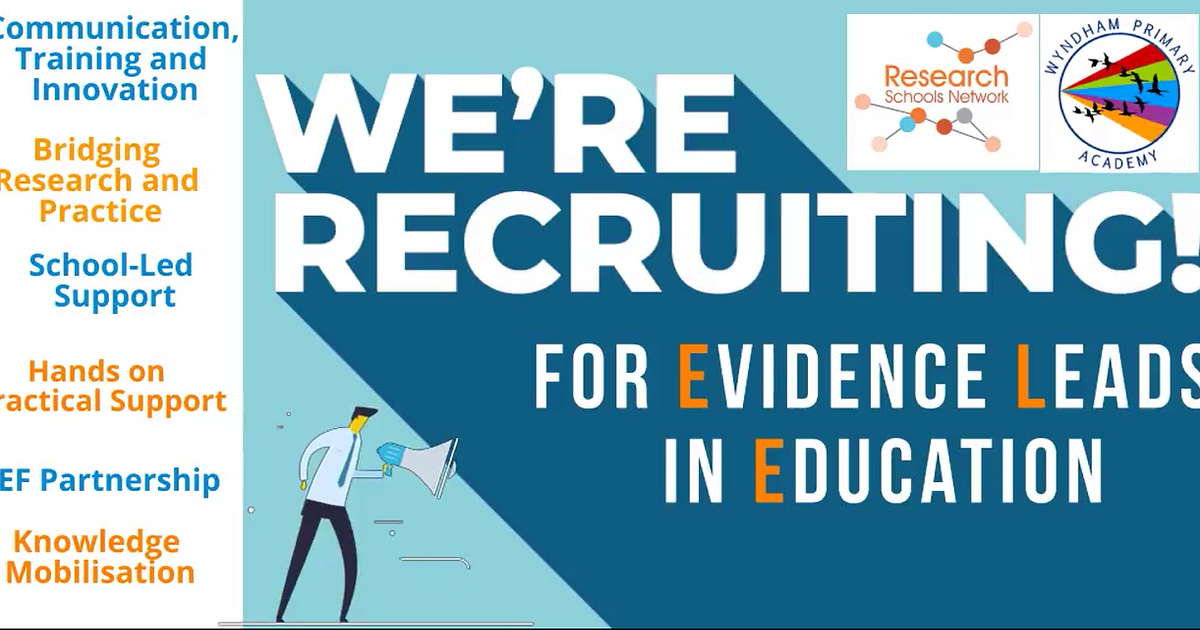 Evidence Leaders in Education: Championing… | Derby Research School