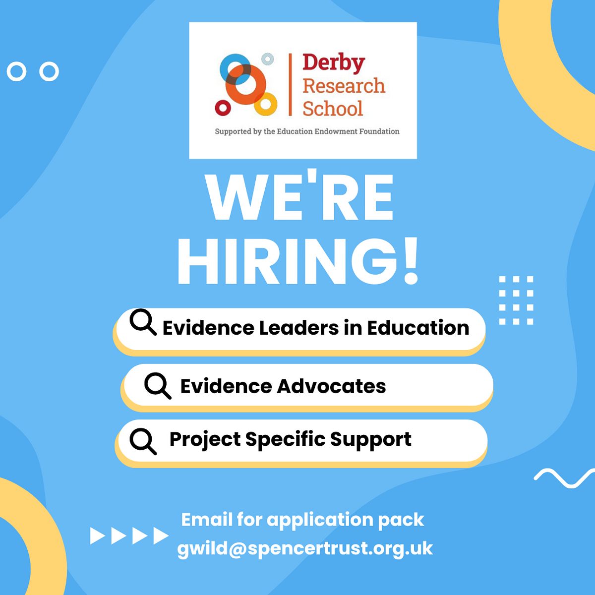 Blue Yellow Simple Illustrative We Are Hiring Instagram Post