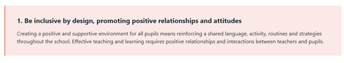 EEF Build a culture of community and belonging for pupils