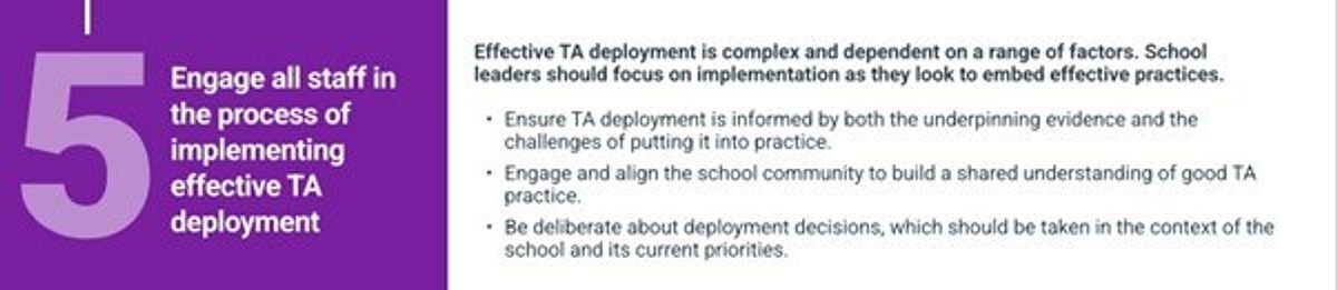 ERF Effective TA Deployment recommendation 5