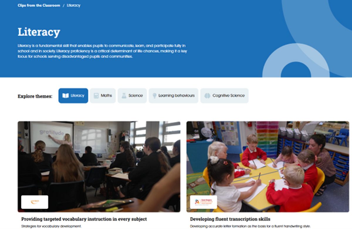 Literacy clips from the classroom