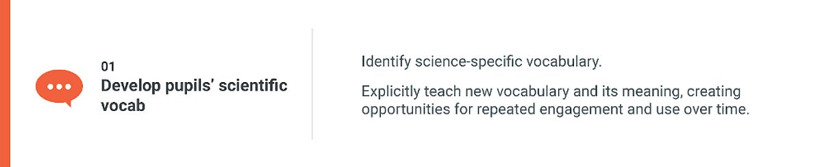 Primary science recommendation 1