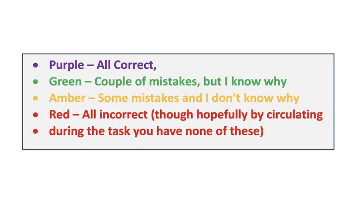 Maths marking