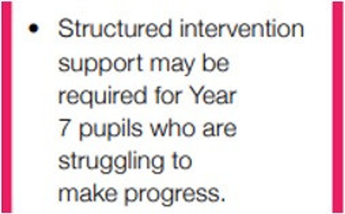 Maths intervention