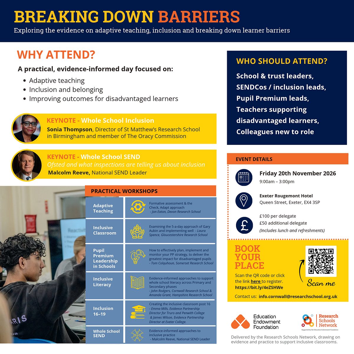 Sq Breaking Down Barriers Flyer final version Square Pillow